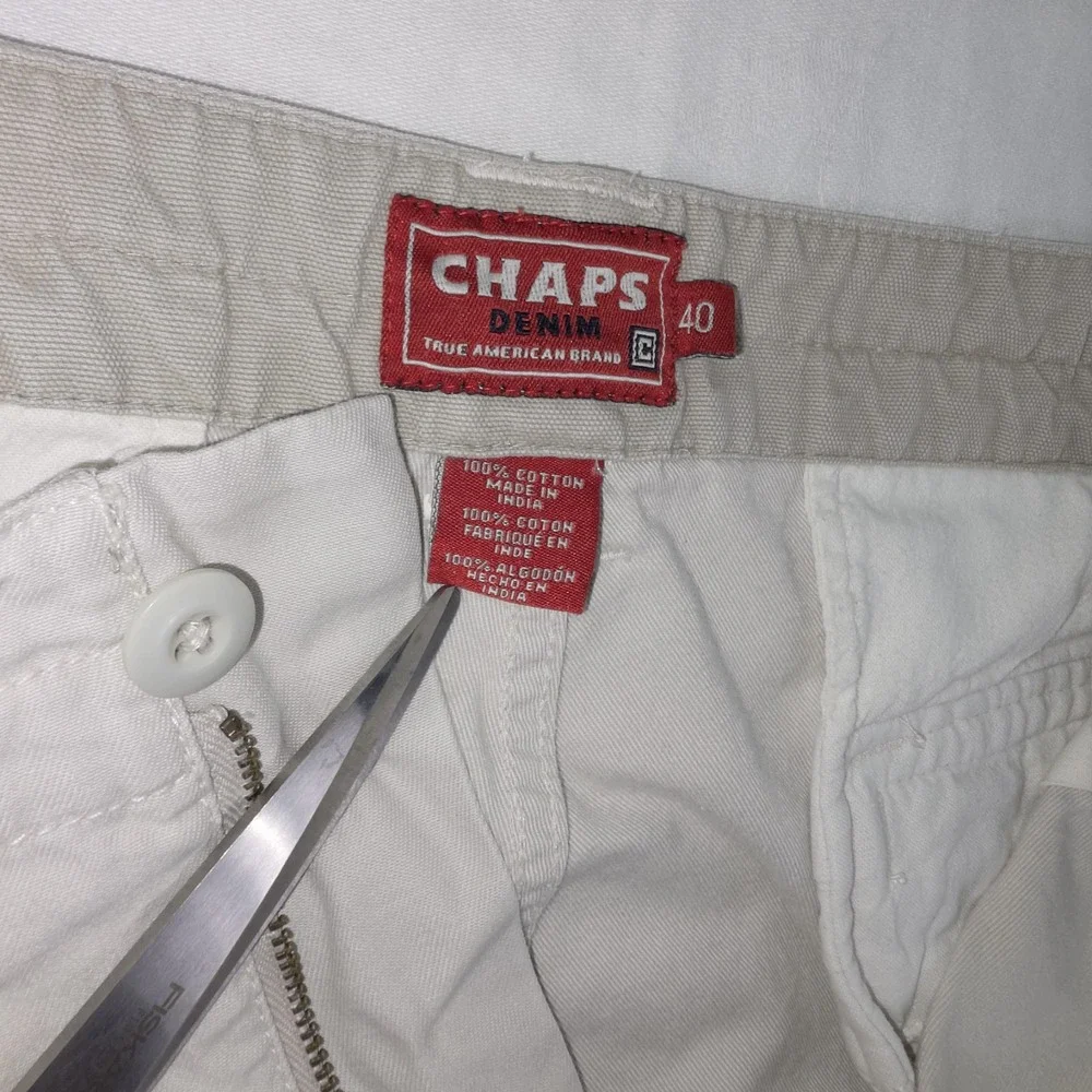 Chaps‎ Mens Rugged Cargo Shorts 40 Multiple Pockets Classic Regular Fit Beige